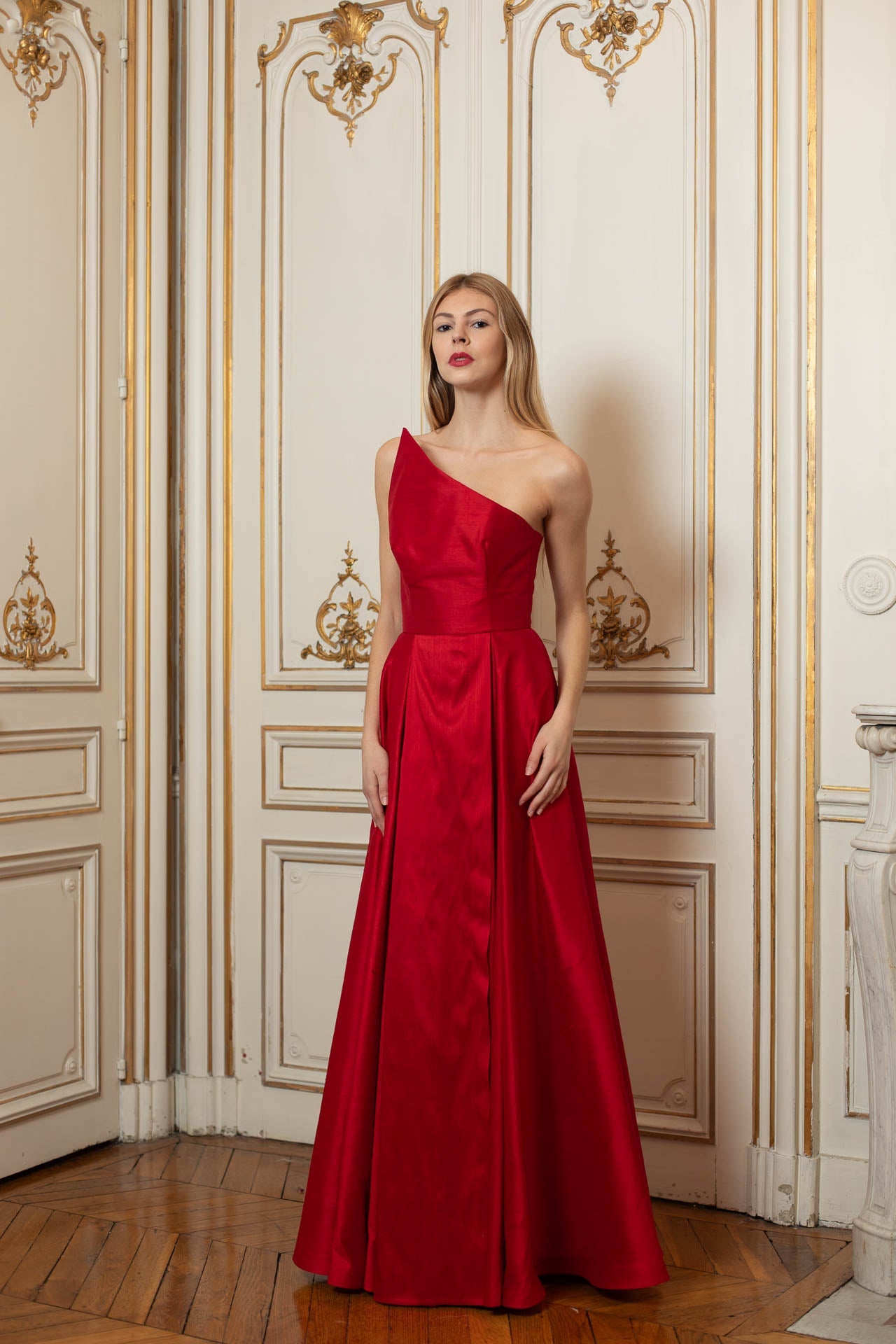 Red Walking Flower Gown