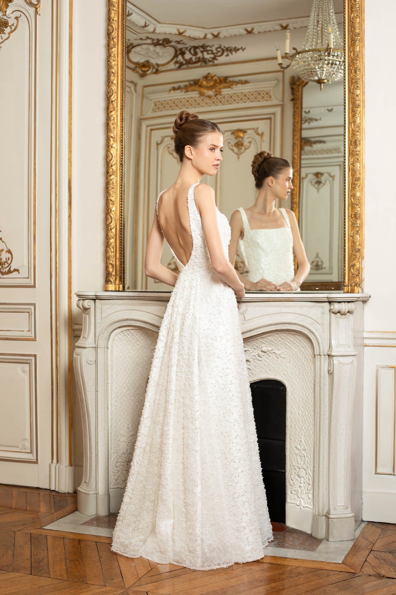 Oriana Gown: Pearl Embellished
