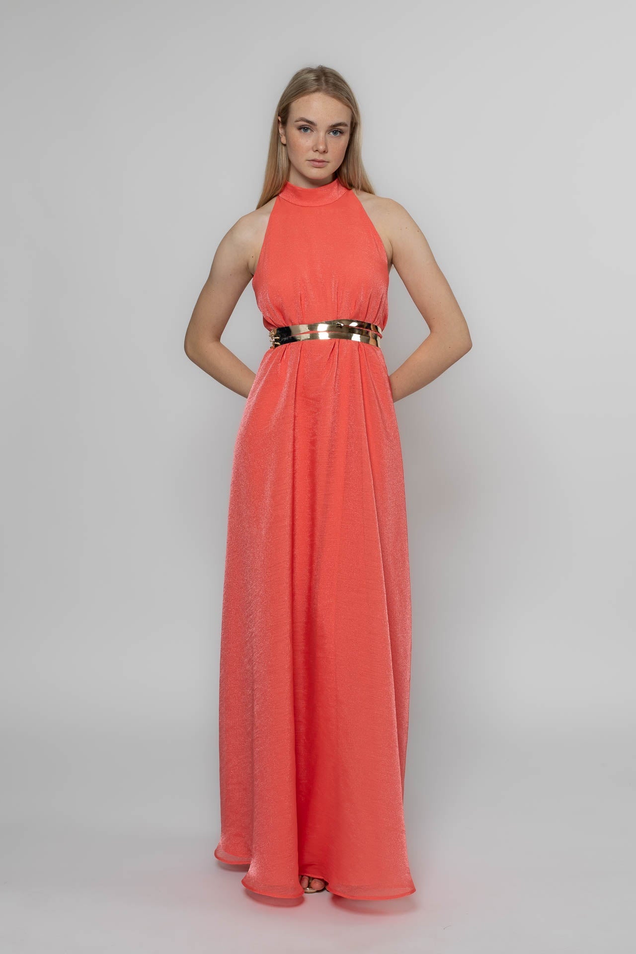 Walking Coral Flower Gown