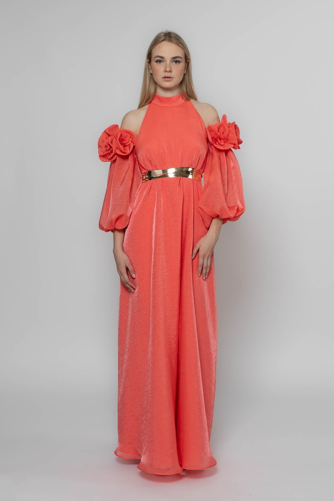 Walking Coral Flower Gown
