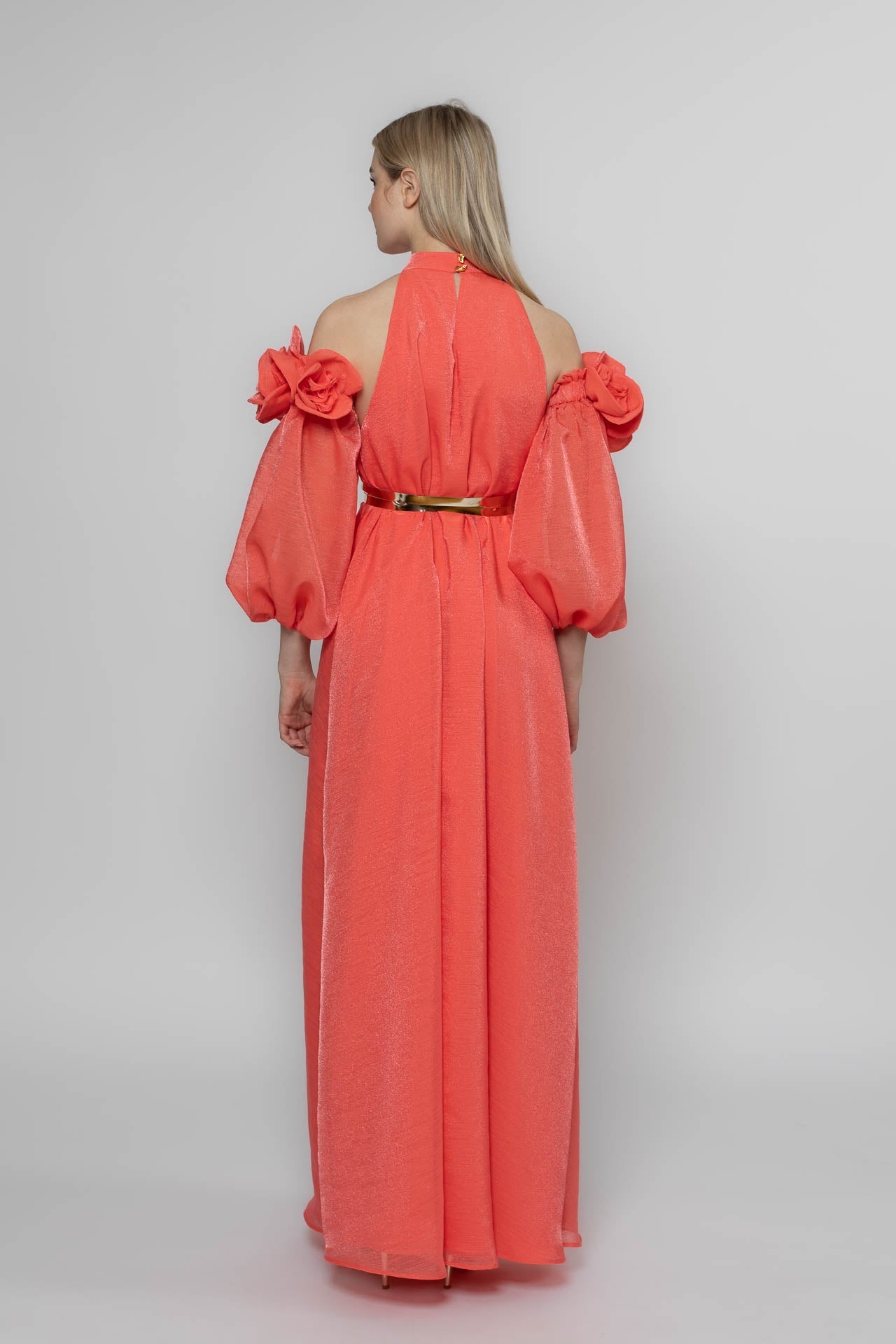 Walking Coral Flower Gown