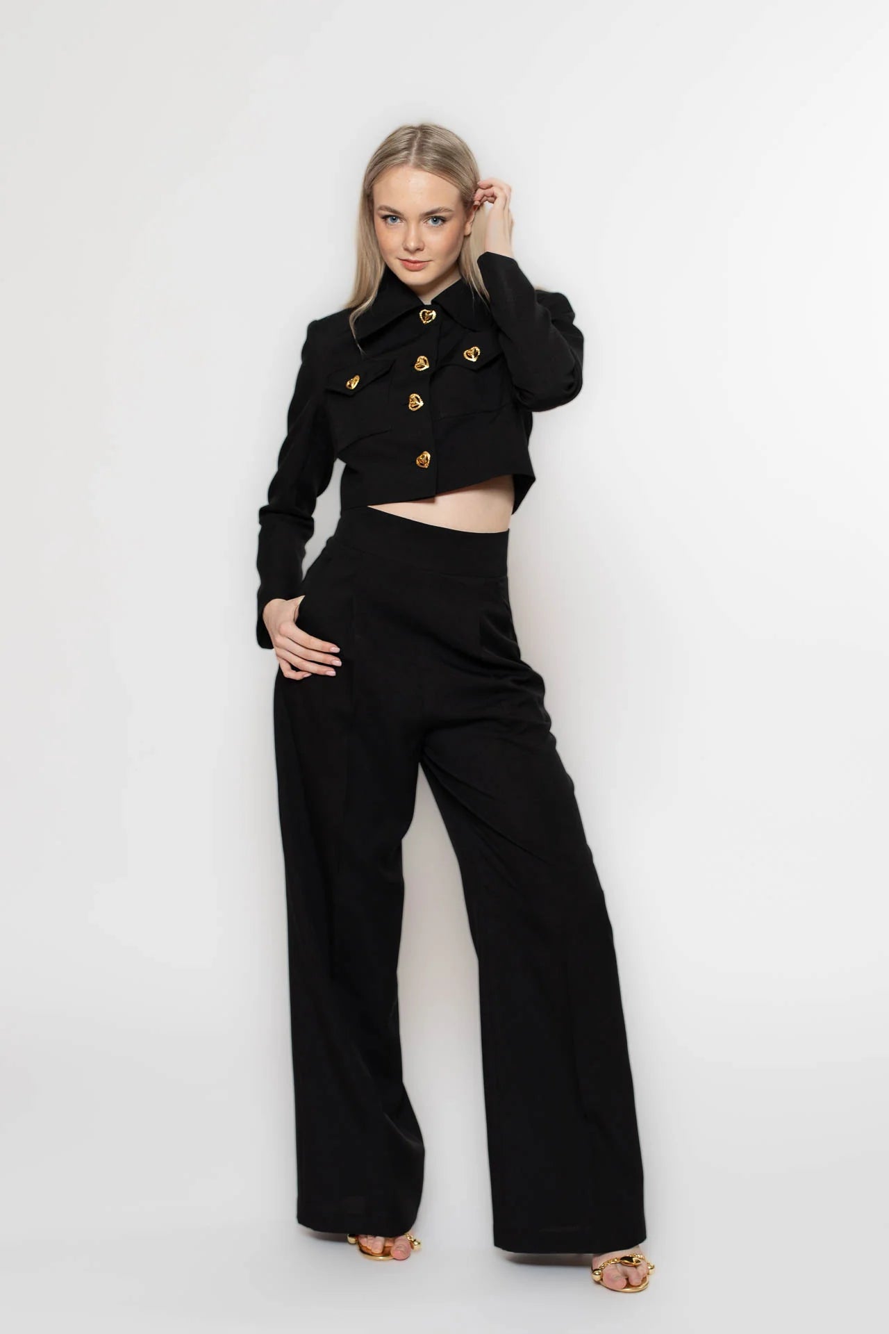 Black Golden Hearts Suit
