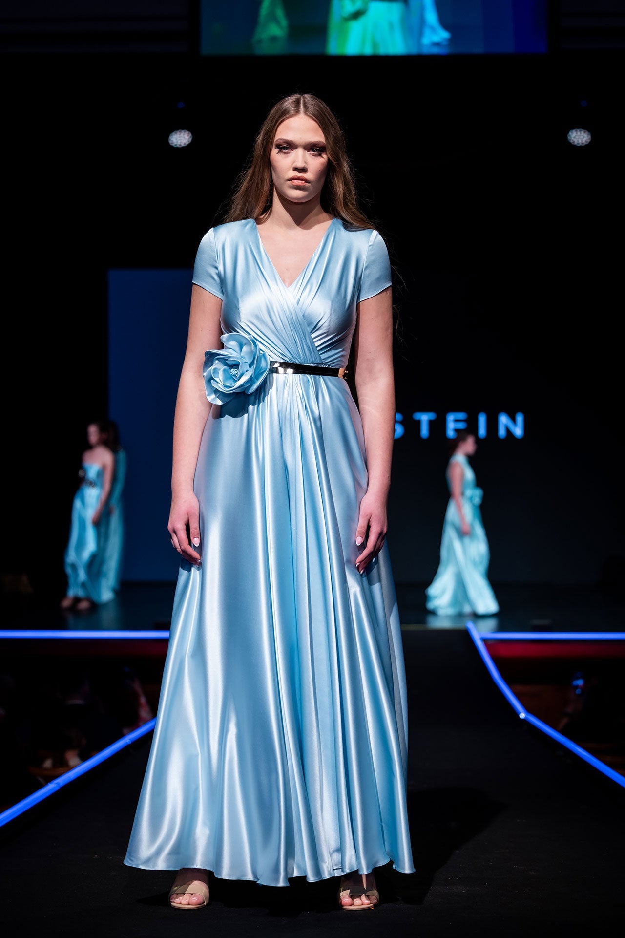 Caribbean Blue Silk Dress