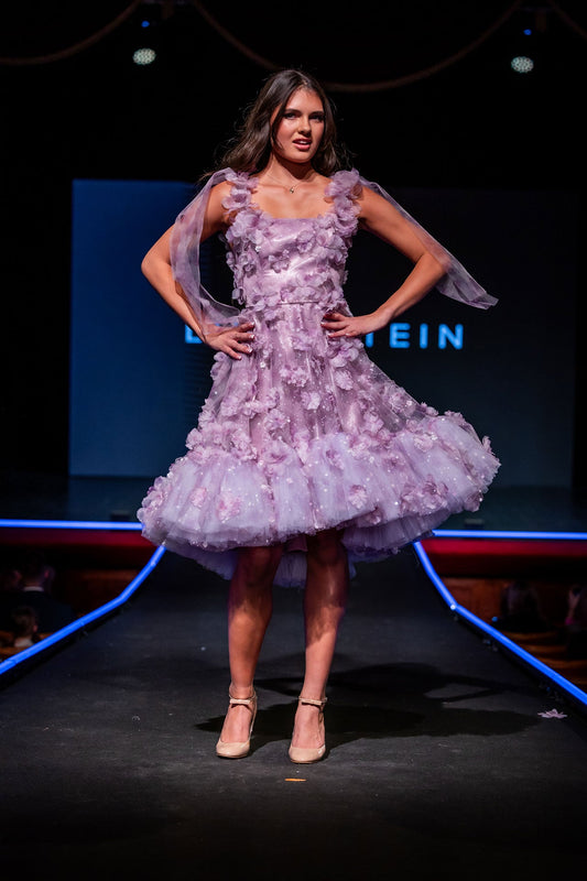 Fluffy Purple Blossom Dress