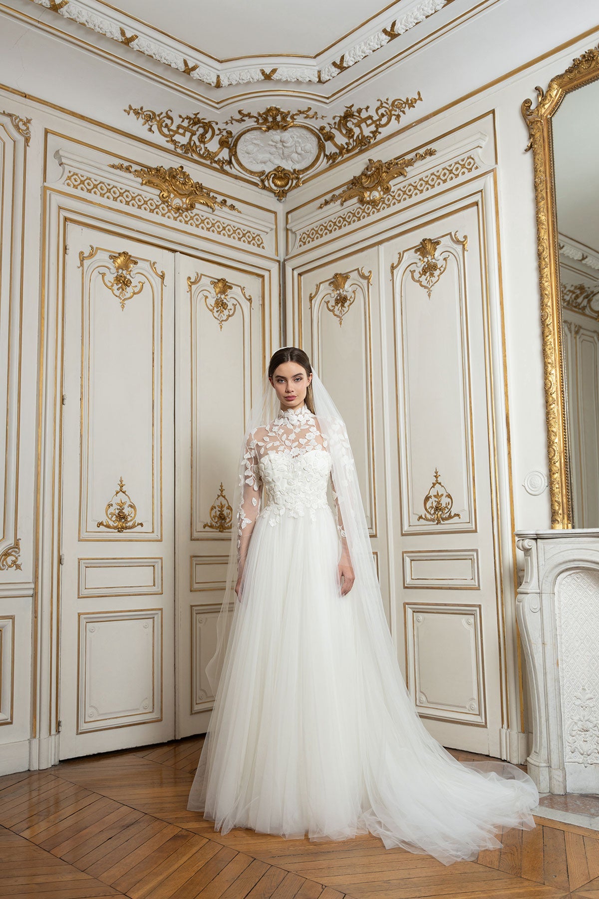 Corine Gown: Romantic Sheer Sleeves