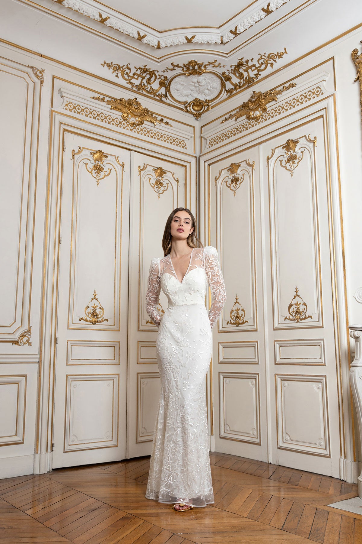 Marielle: Lace Gown with Sleeves