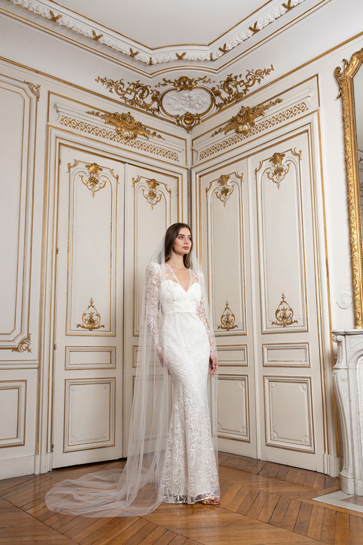 Marielle: Lace Gown with Sleeves