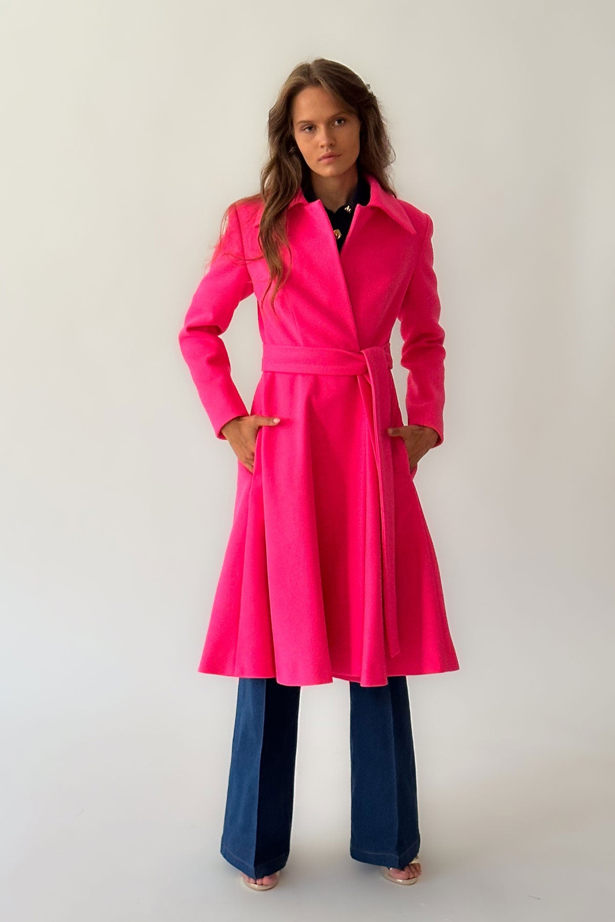 Pink Wool Coat Liina Stein