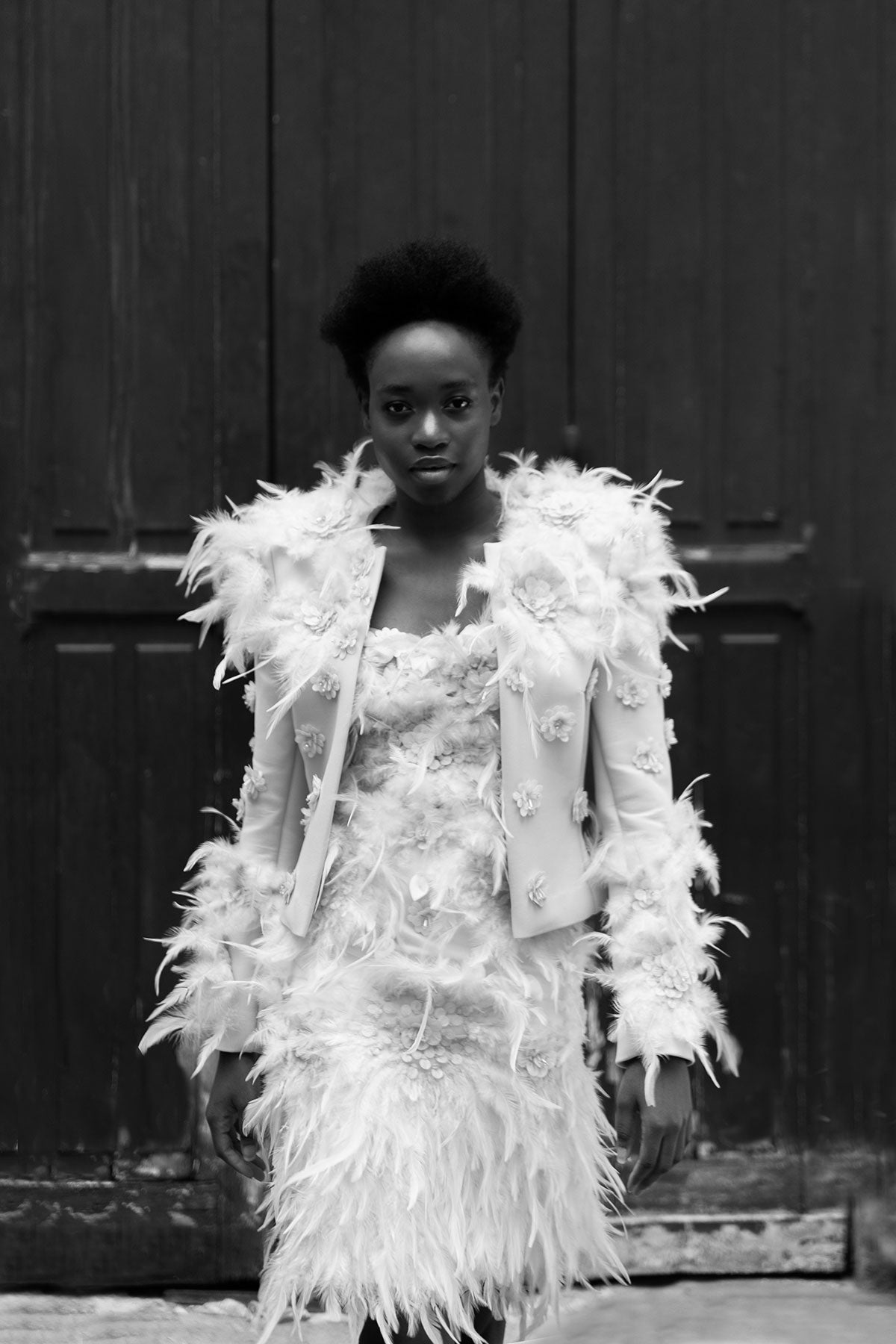 Au Beau Cygne Jacket:3D Flowers