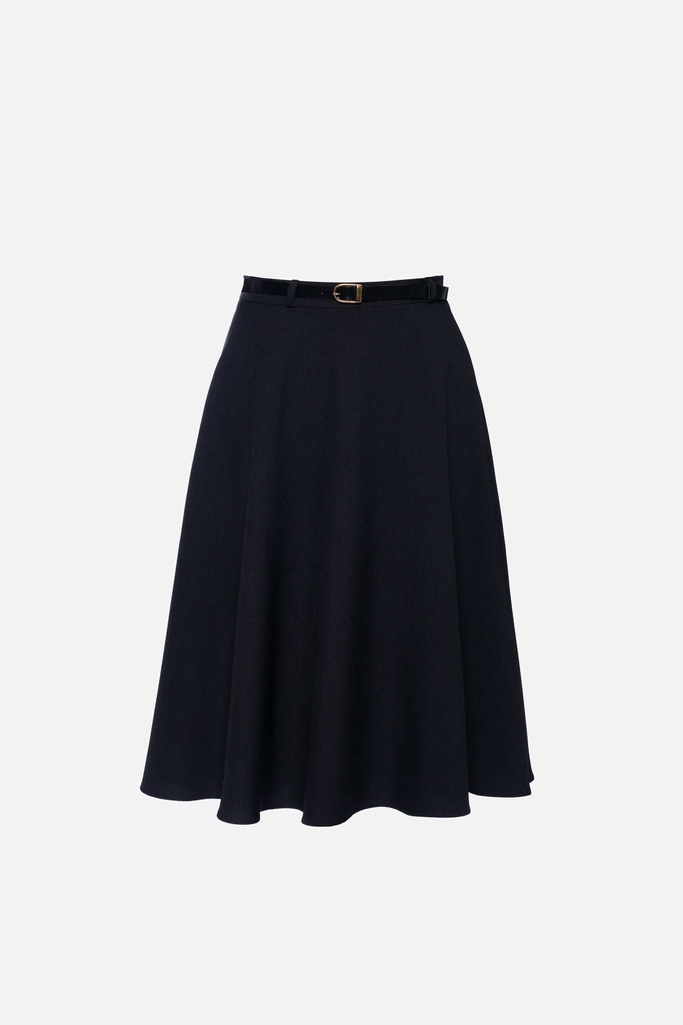 Short black cheap wool skirt