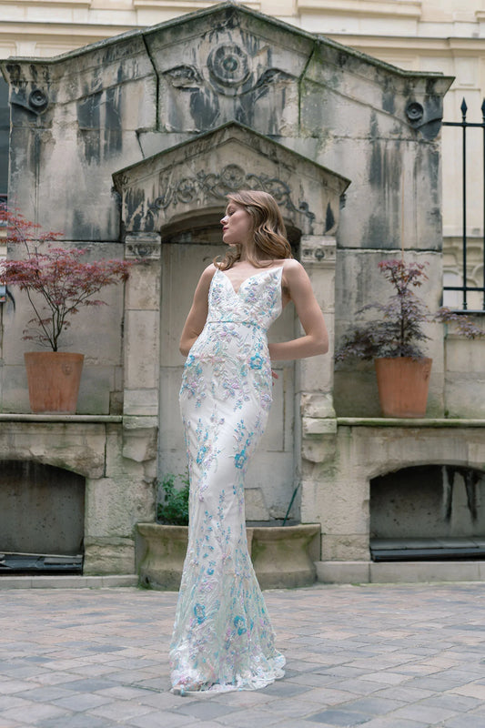 Marceline Gown: Multicolor Lace