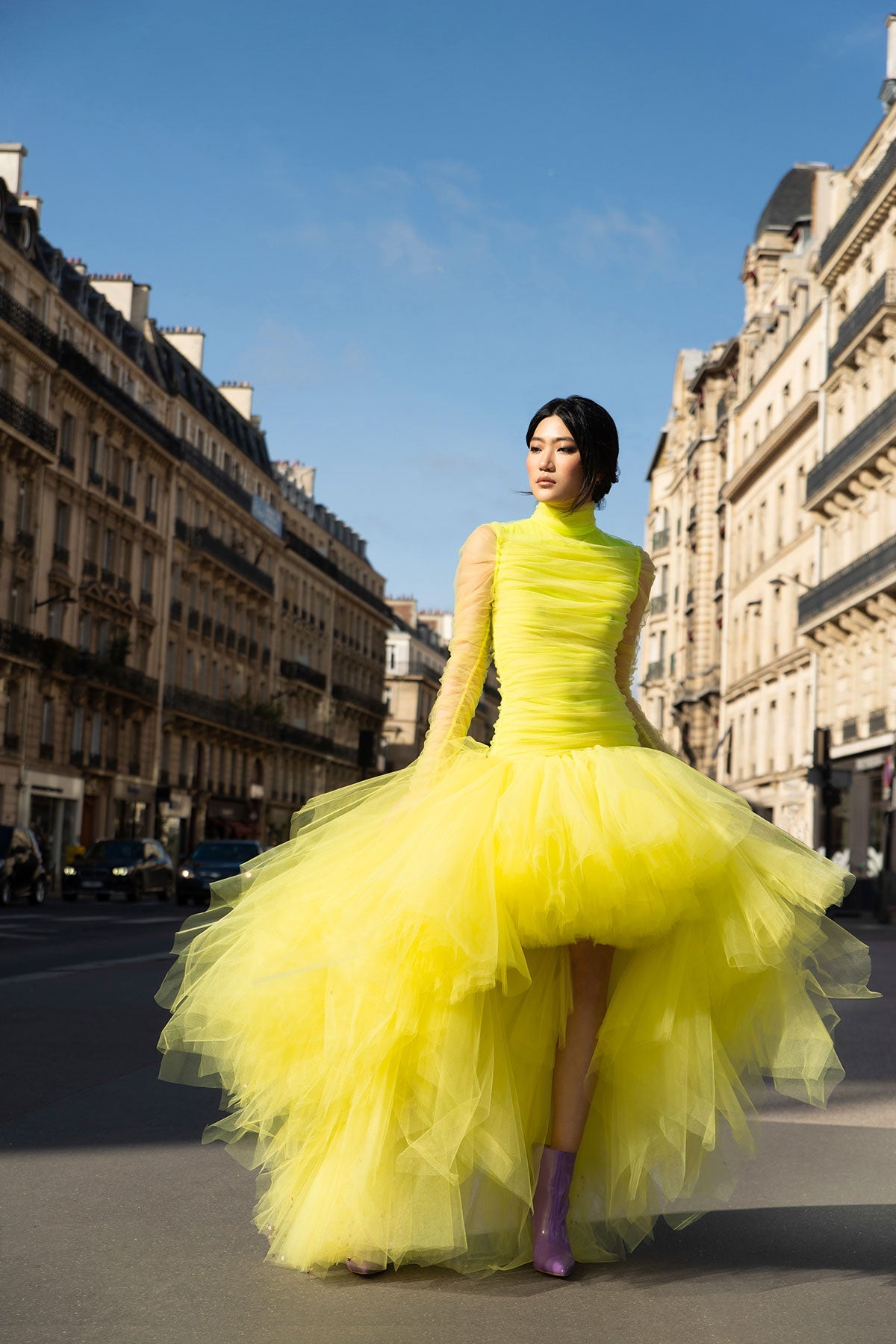 Yellow 'Sunbeam Dream Dress': A Tulle Dress with Luscious Skirt