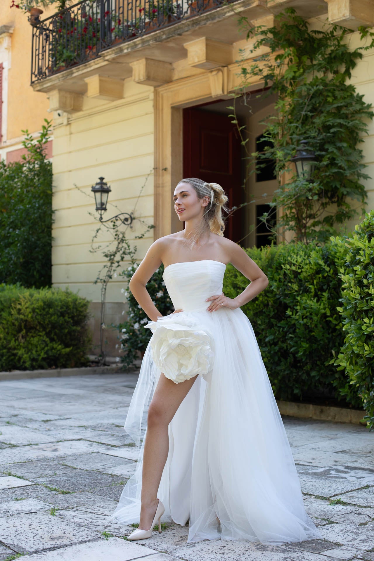 White Walking Flower Gown