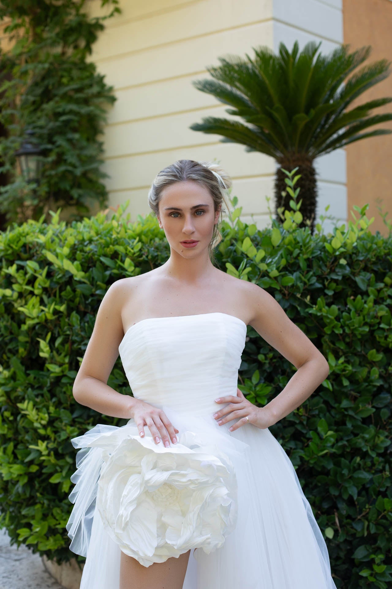 White Walking Flower Gown