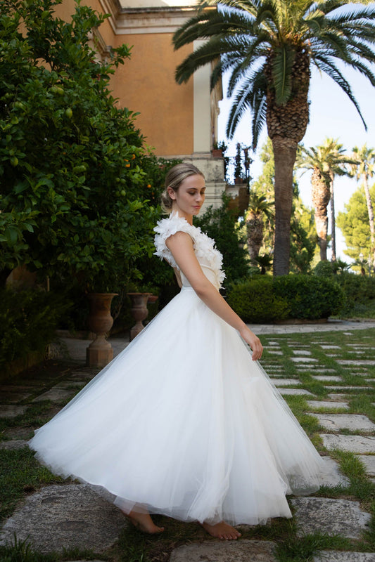 White Tulle Skirt : Pairs With Our Bodysuit
