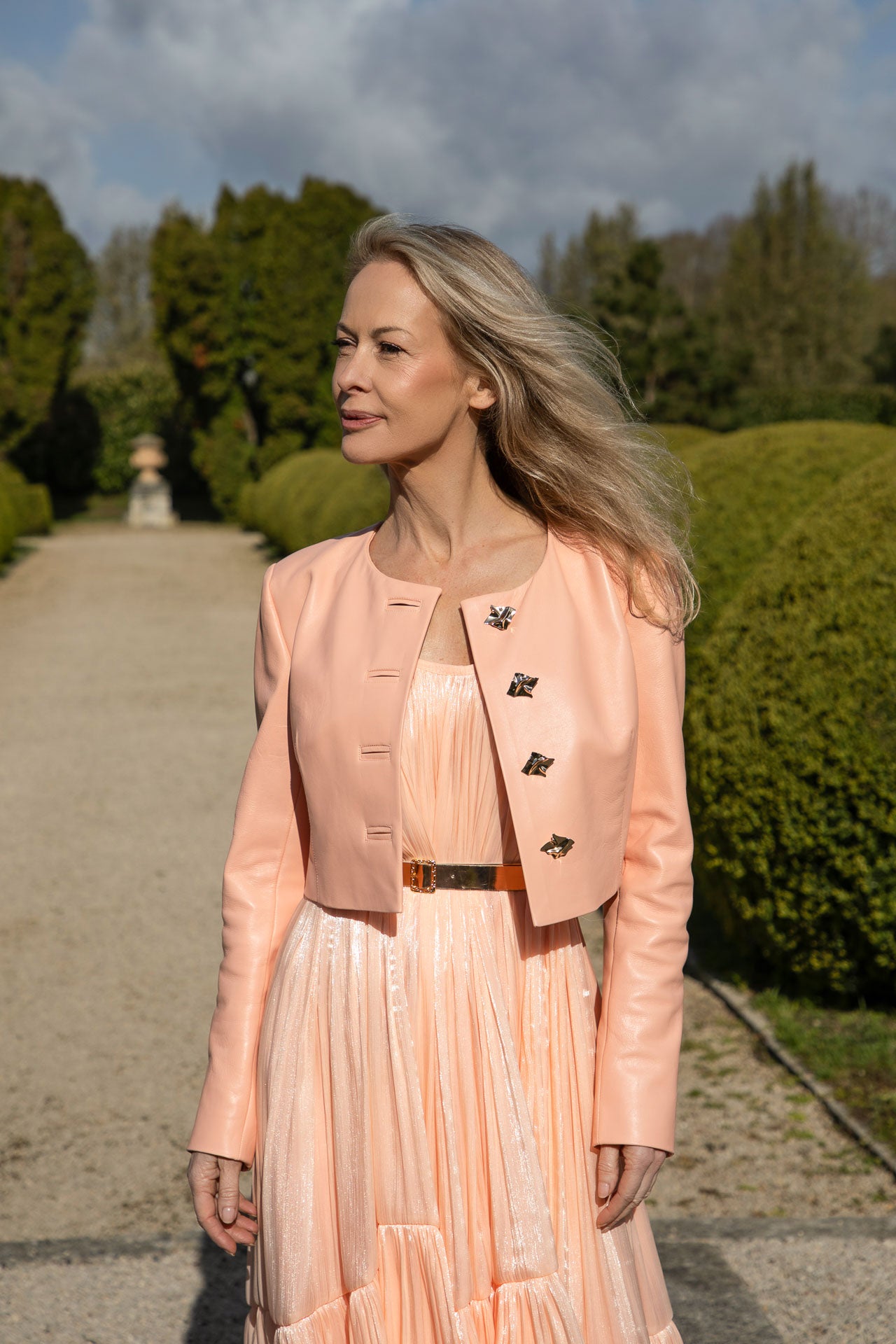 Apricot Leather Jacket