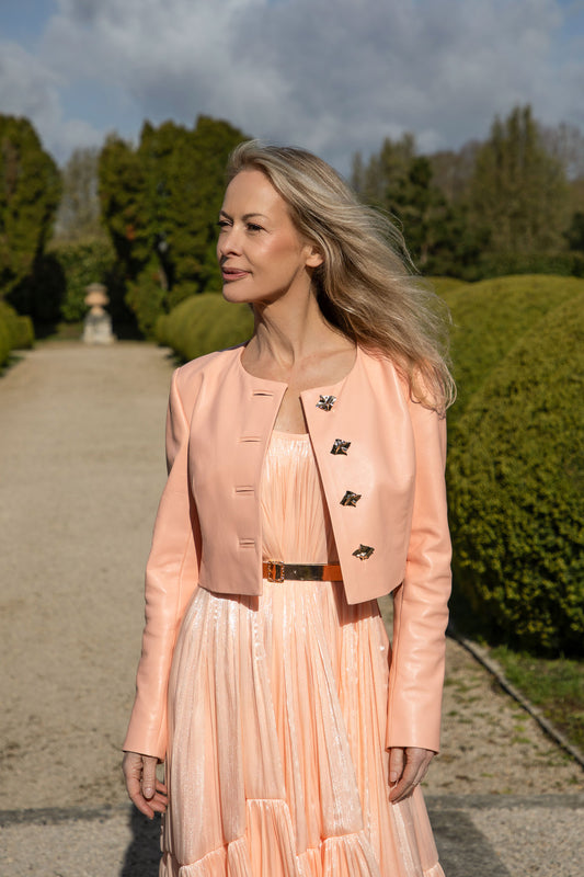 Apricot Leather Jacket