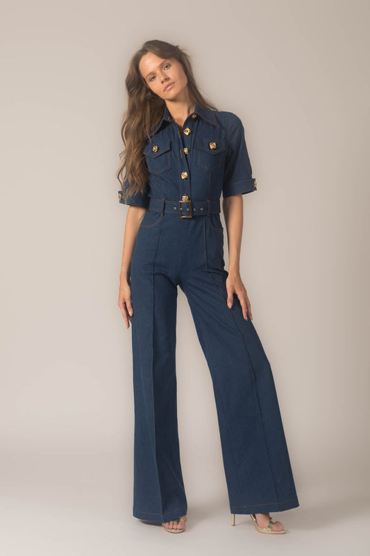 Blue Denim Jumpsuit