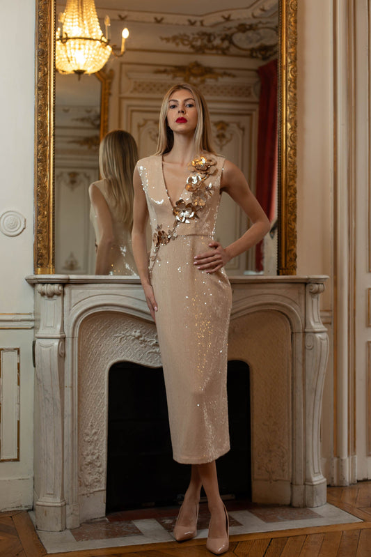 Golden Haussmannian Dress