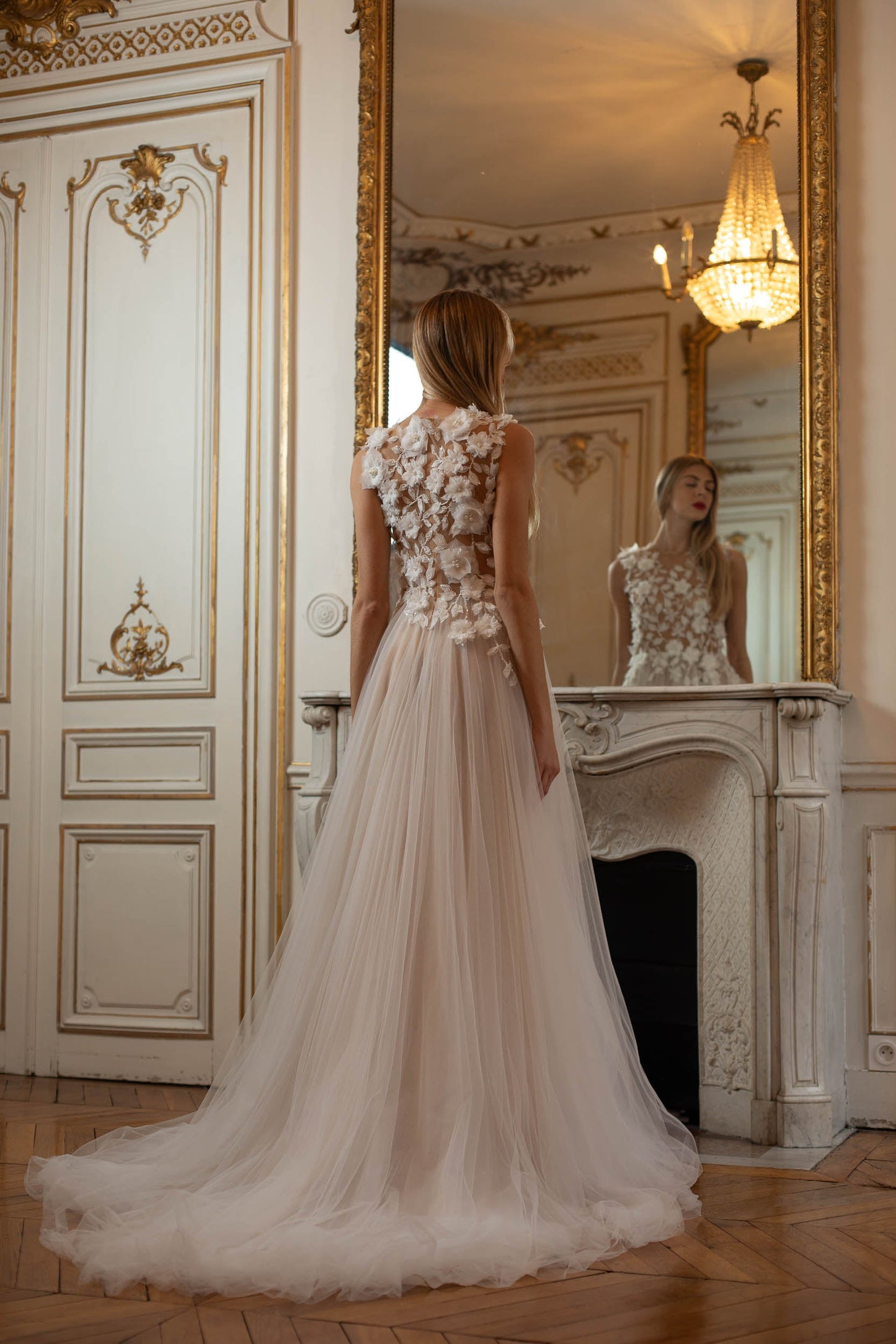 Blooming Grace Gown: Romantic Floral Accents