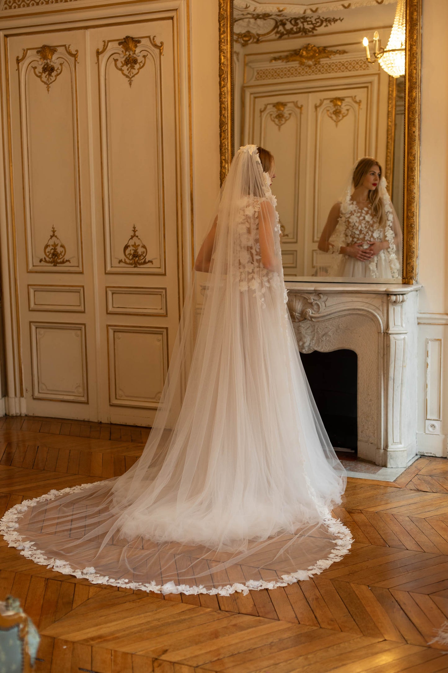 Blooming Grace Gown: Romantic Floral Accents