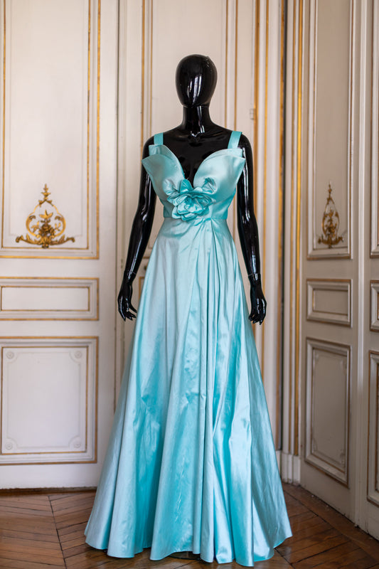 Minty Silk Gown