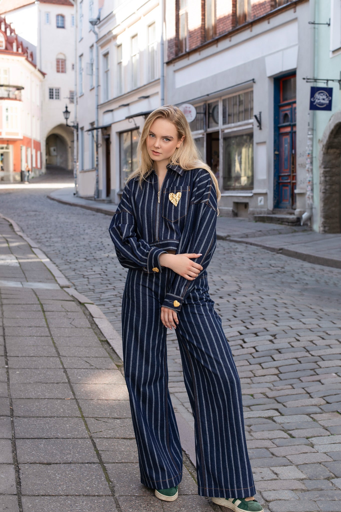 Striped Denim Jacket