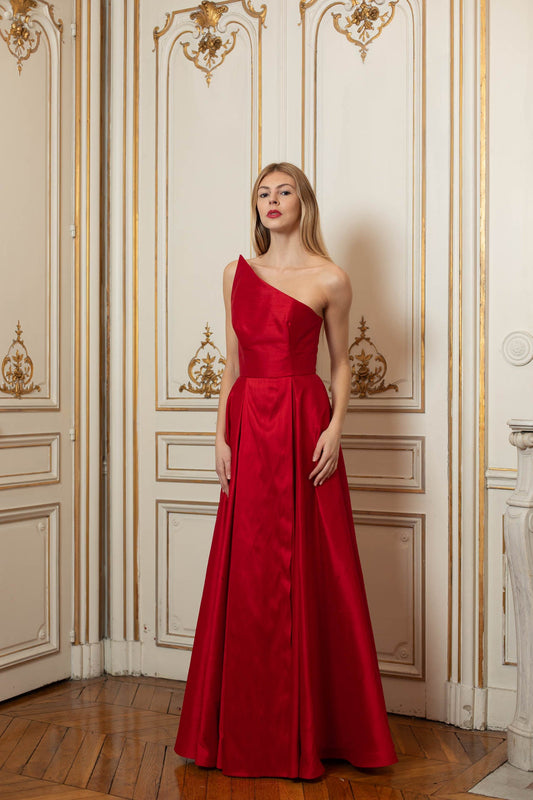 Red Walking Flower Gown