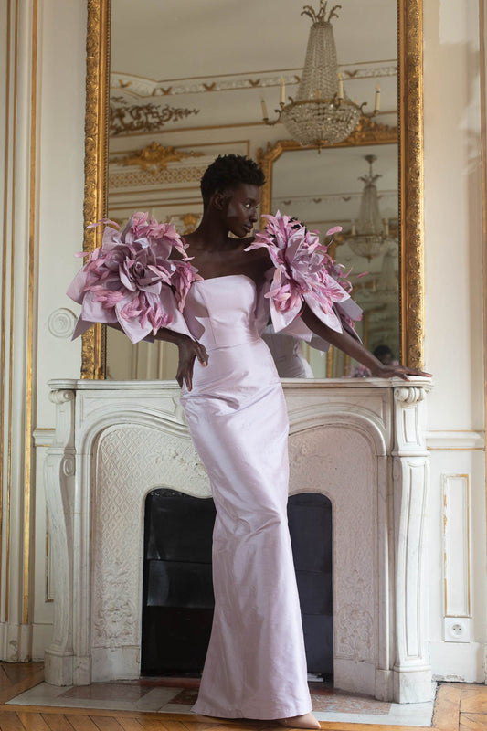 Walking Lavender Flower Gown