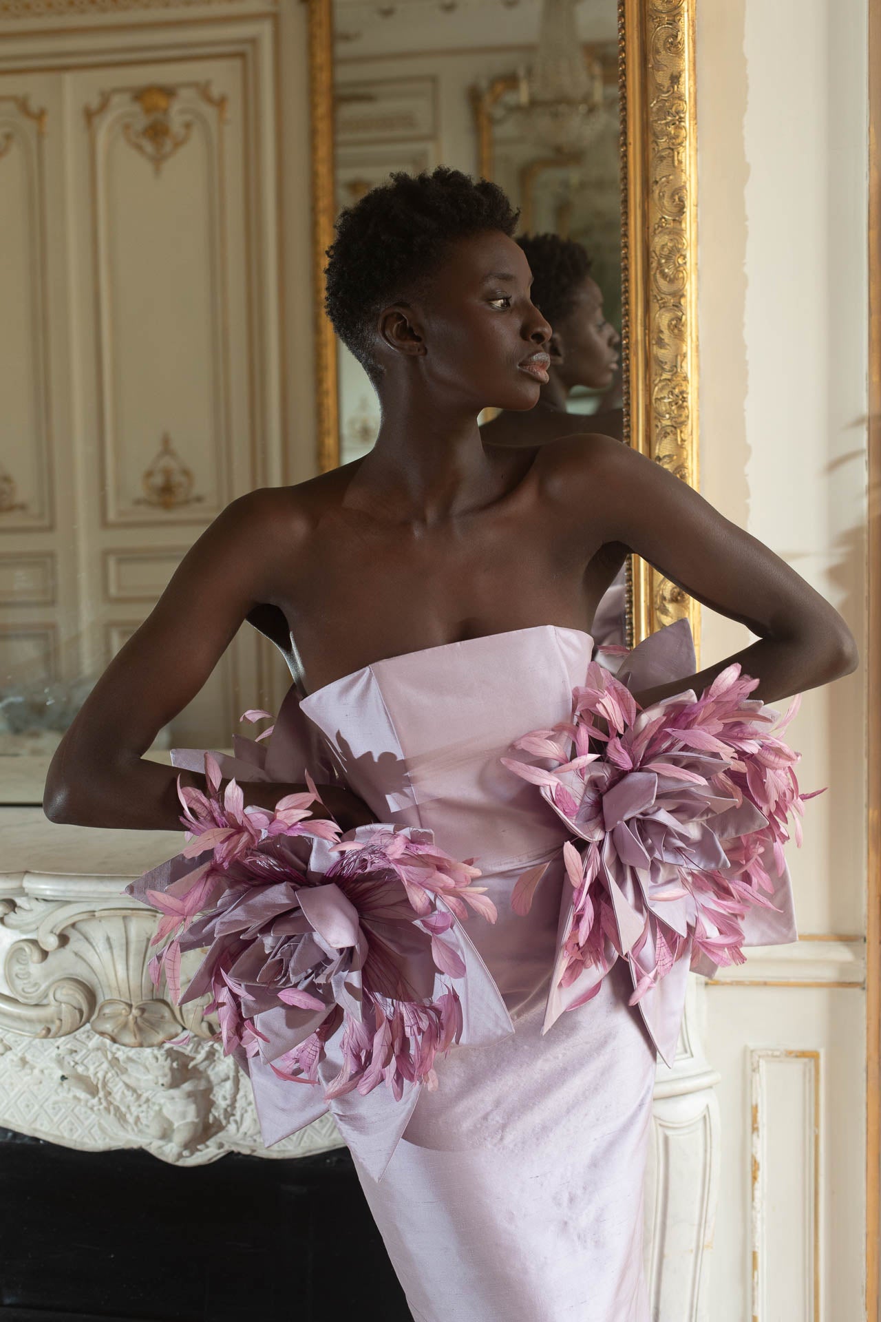 Walking Lavender Flower Gown