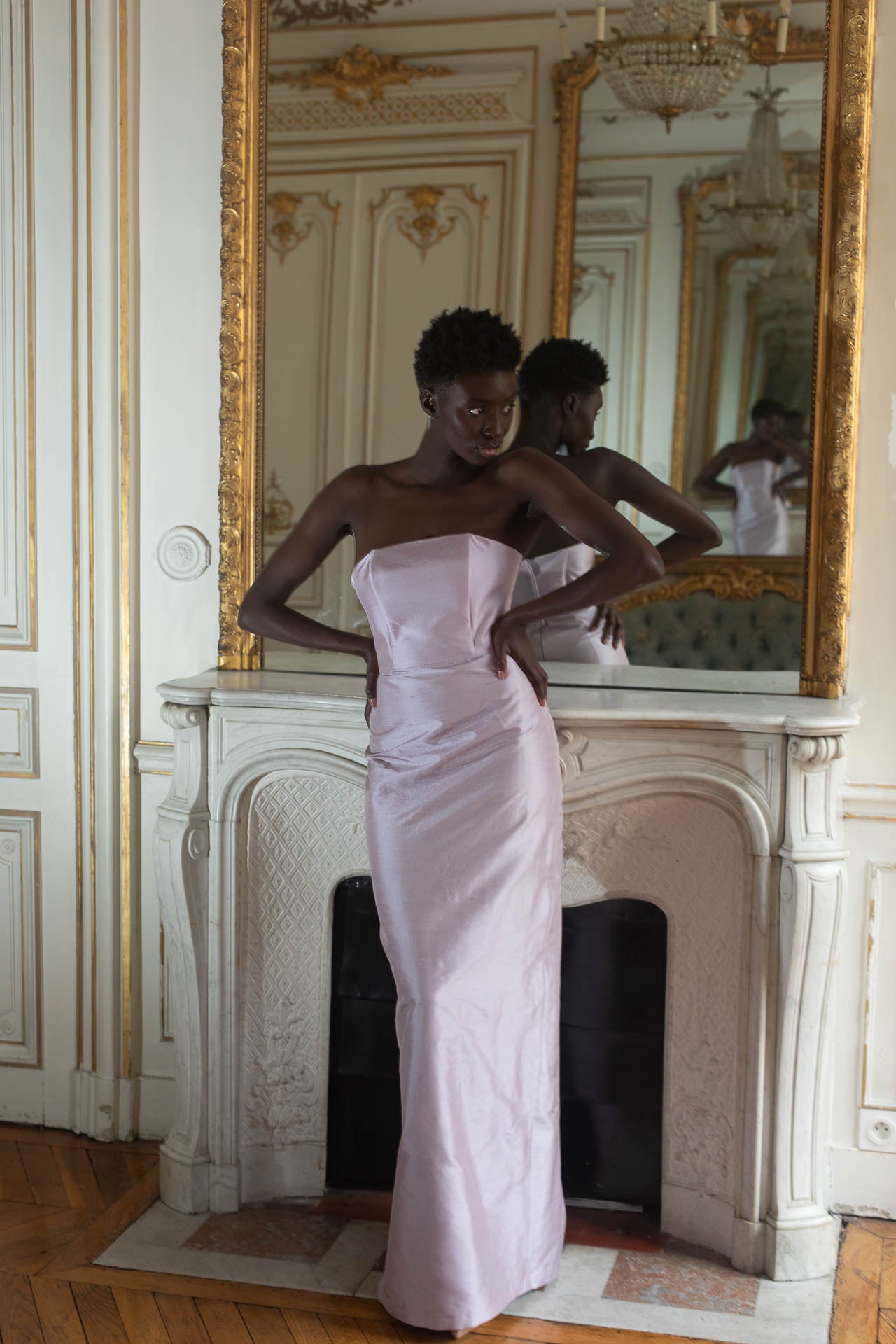 Walking Lavender Flower Gown