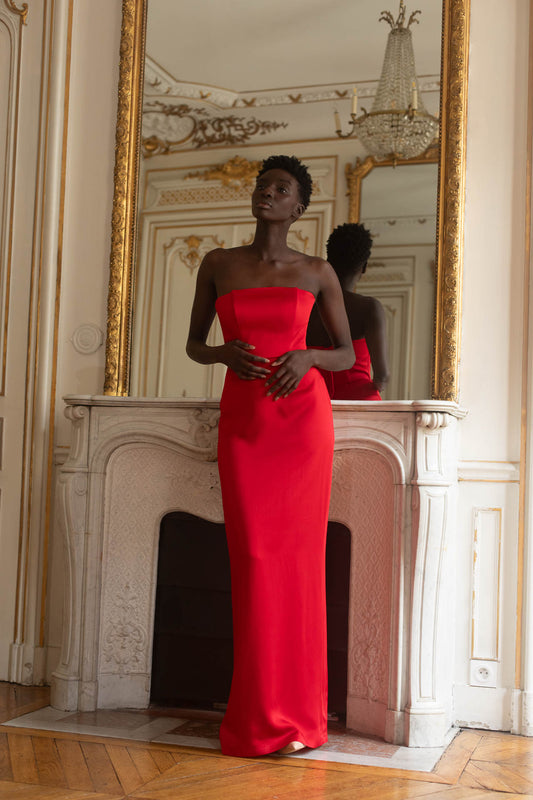 Red Walking Flower Gown