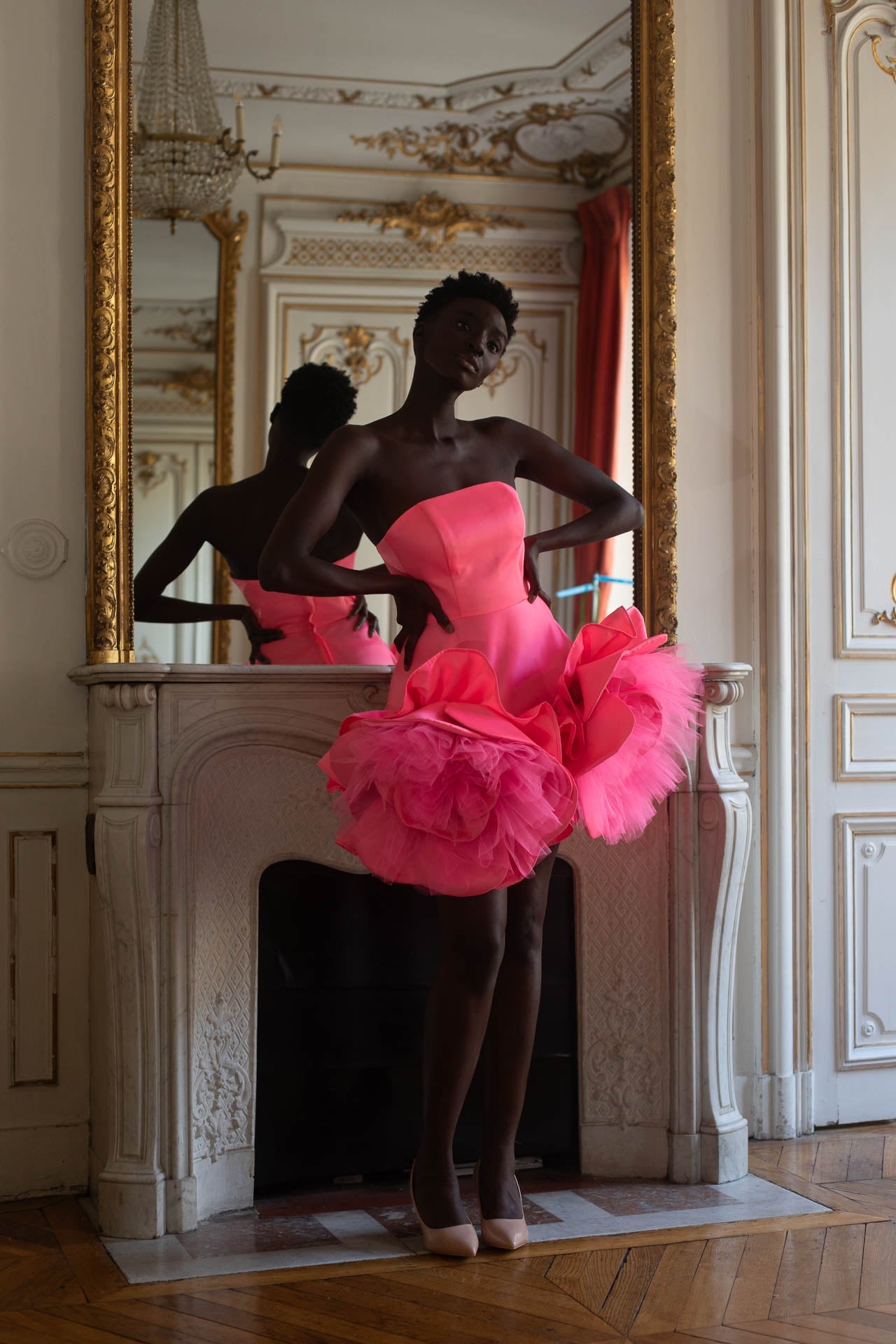 Hot Pink Dancing Flower Dress