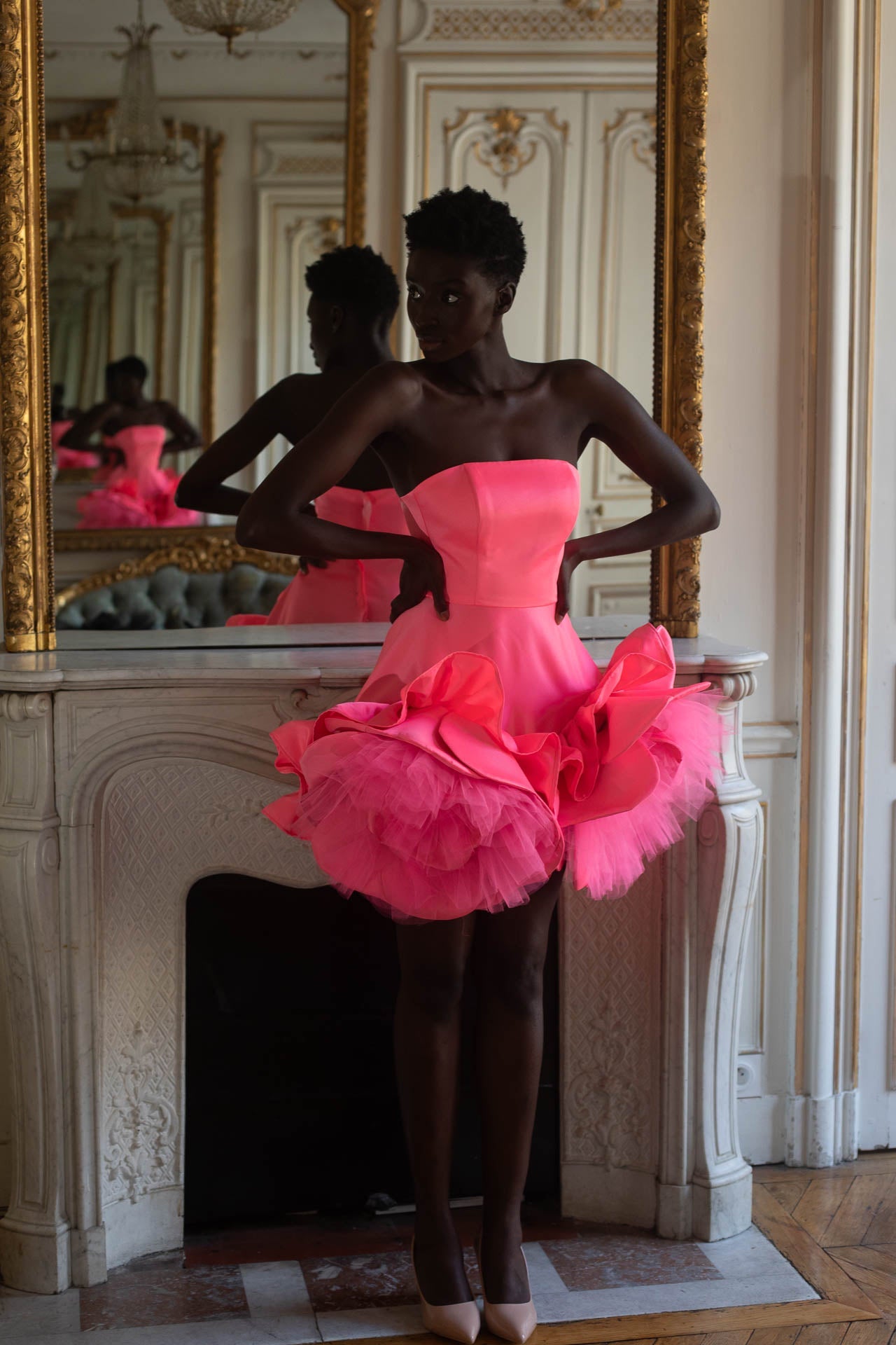 Hot Pink Dancing Flower Dress