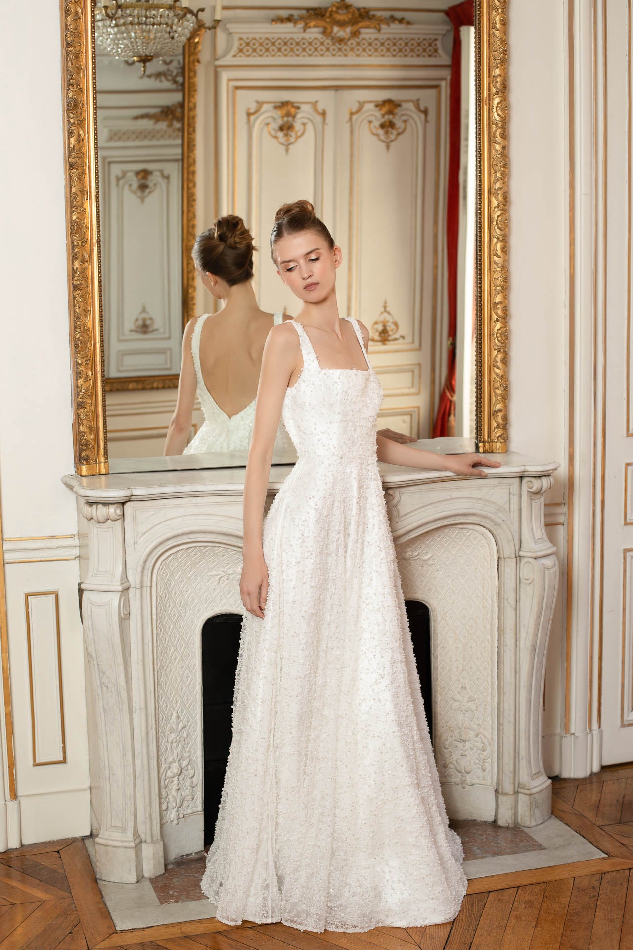 Oriana Gown: Pearl Embellished