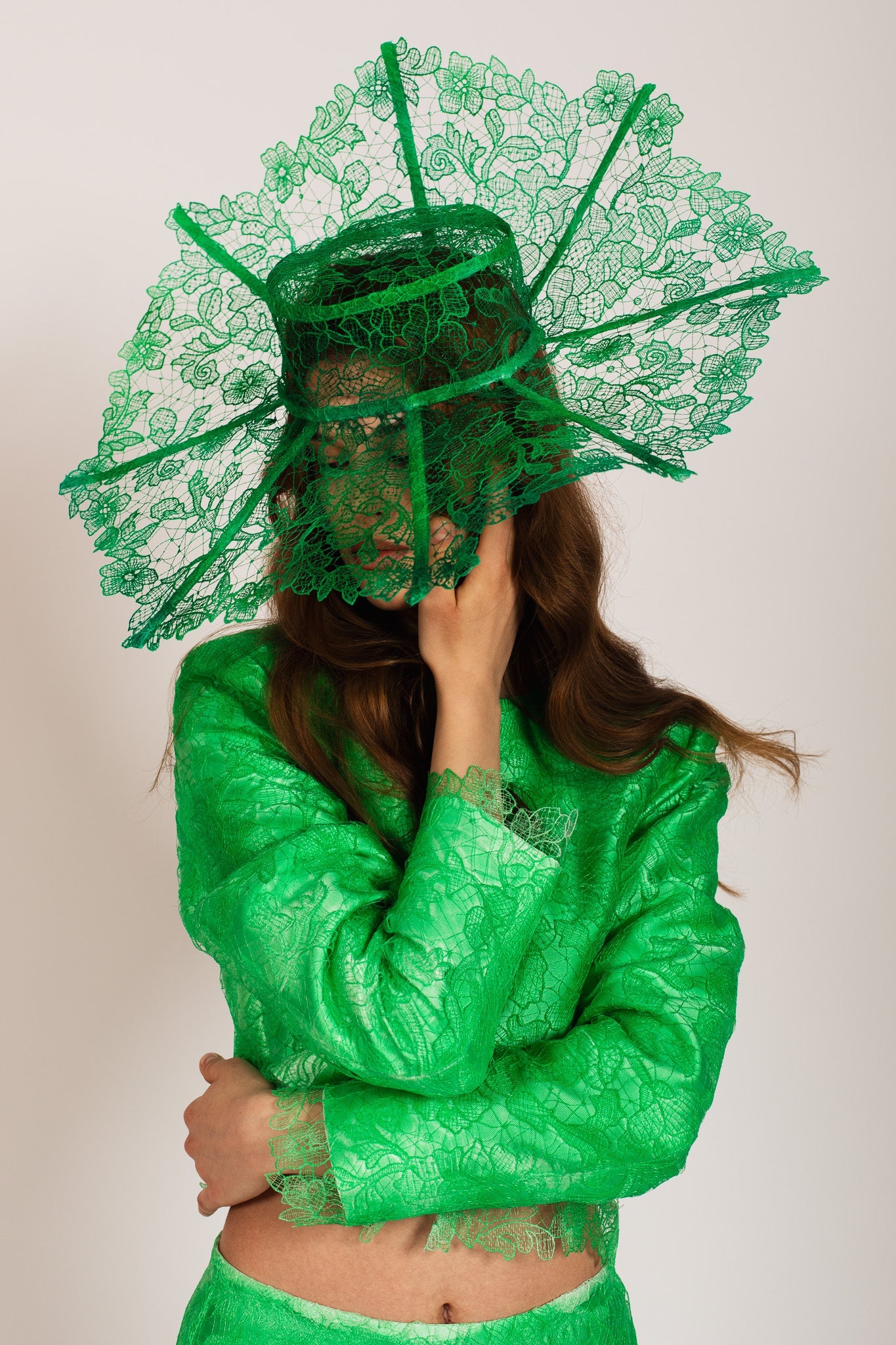 Green Fleur Sauvage Hat