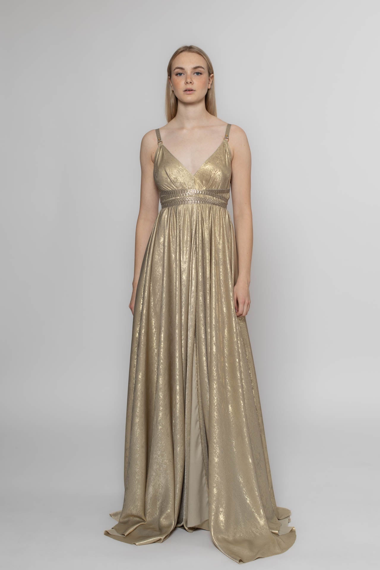 Walking Golden Flower Gown