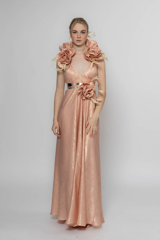 Walking Tea Rose Flower Gown