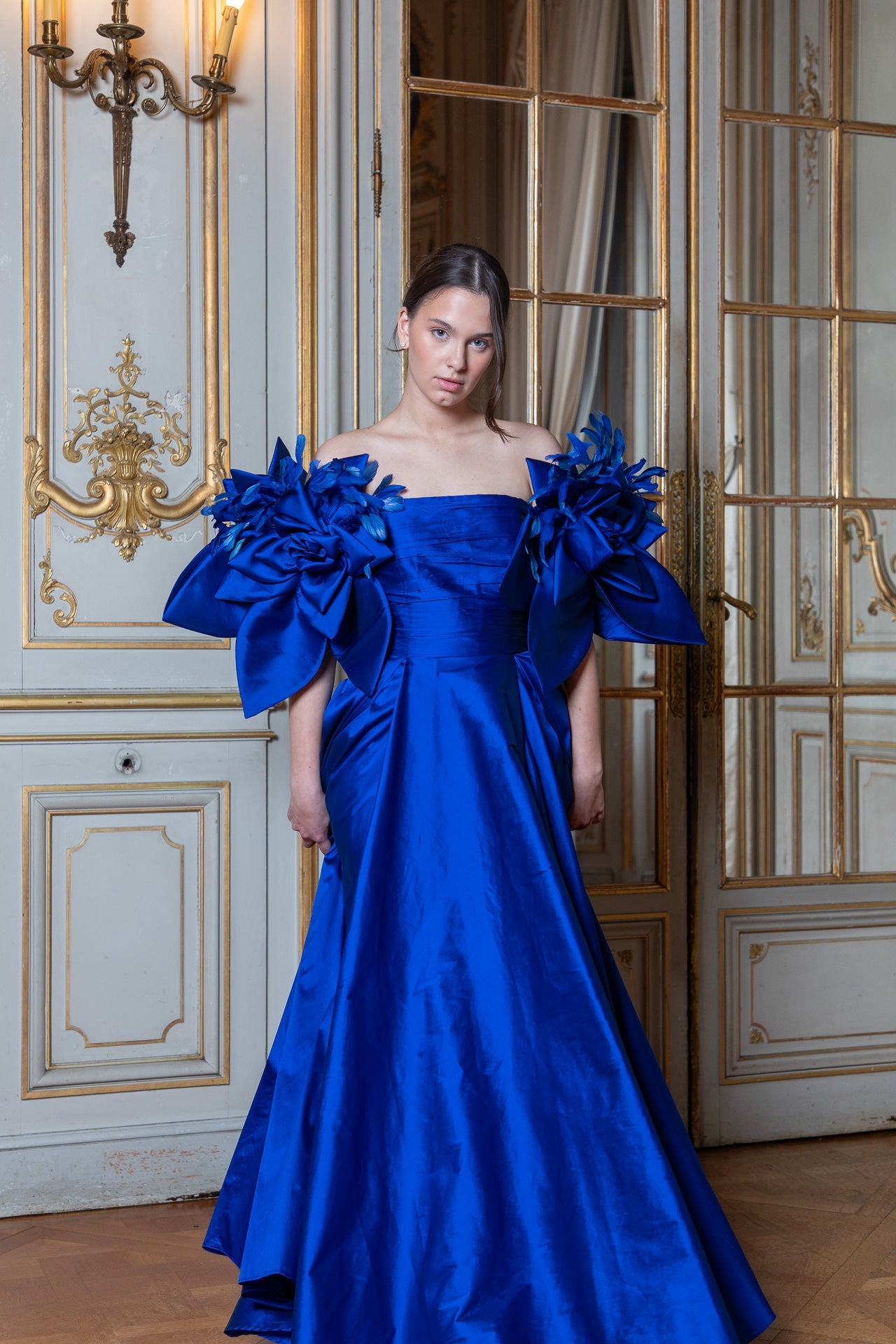 Blue Walking Flower Gown