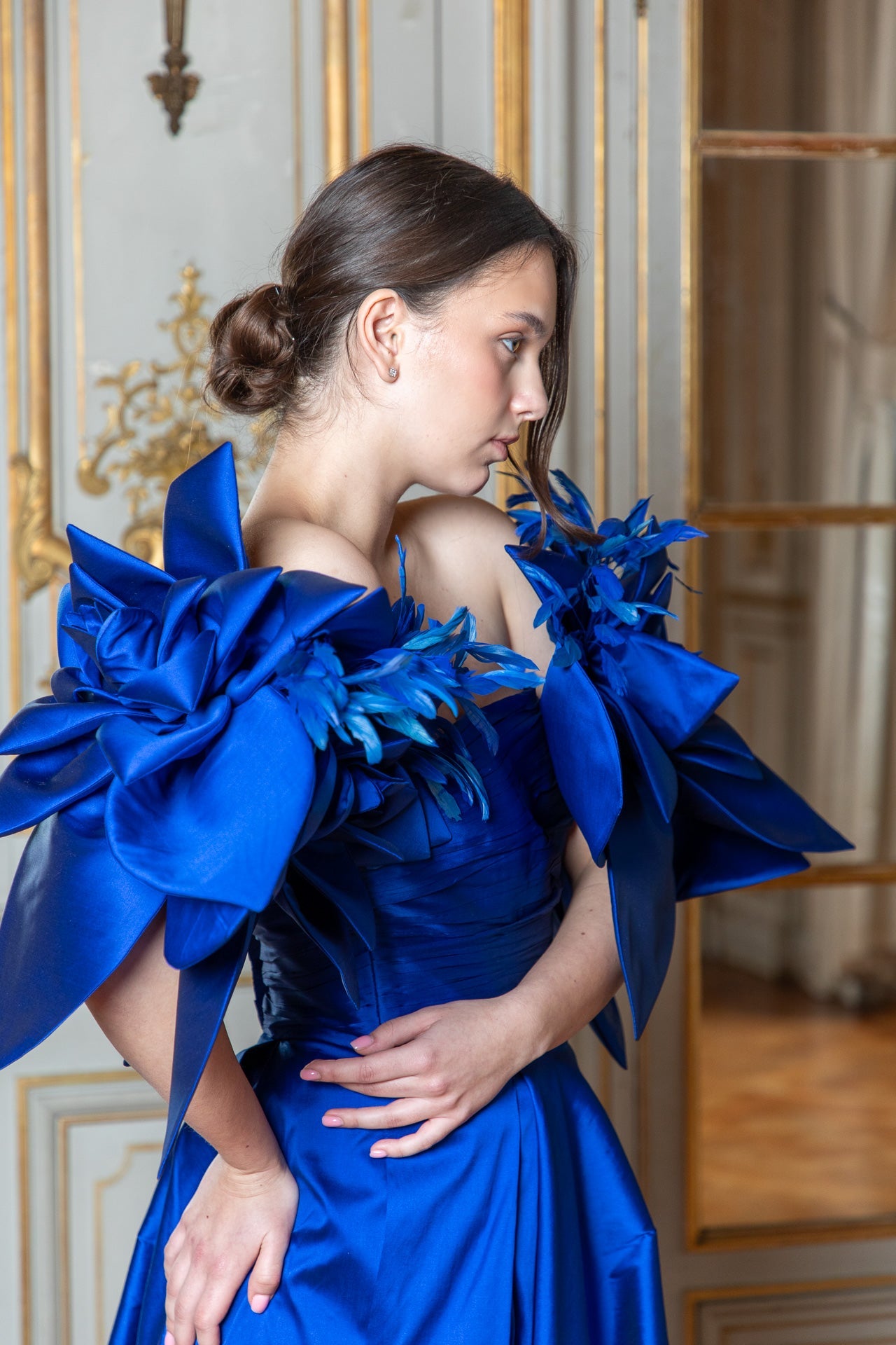 Blue Walking Flower Gown
