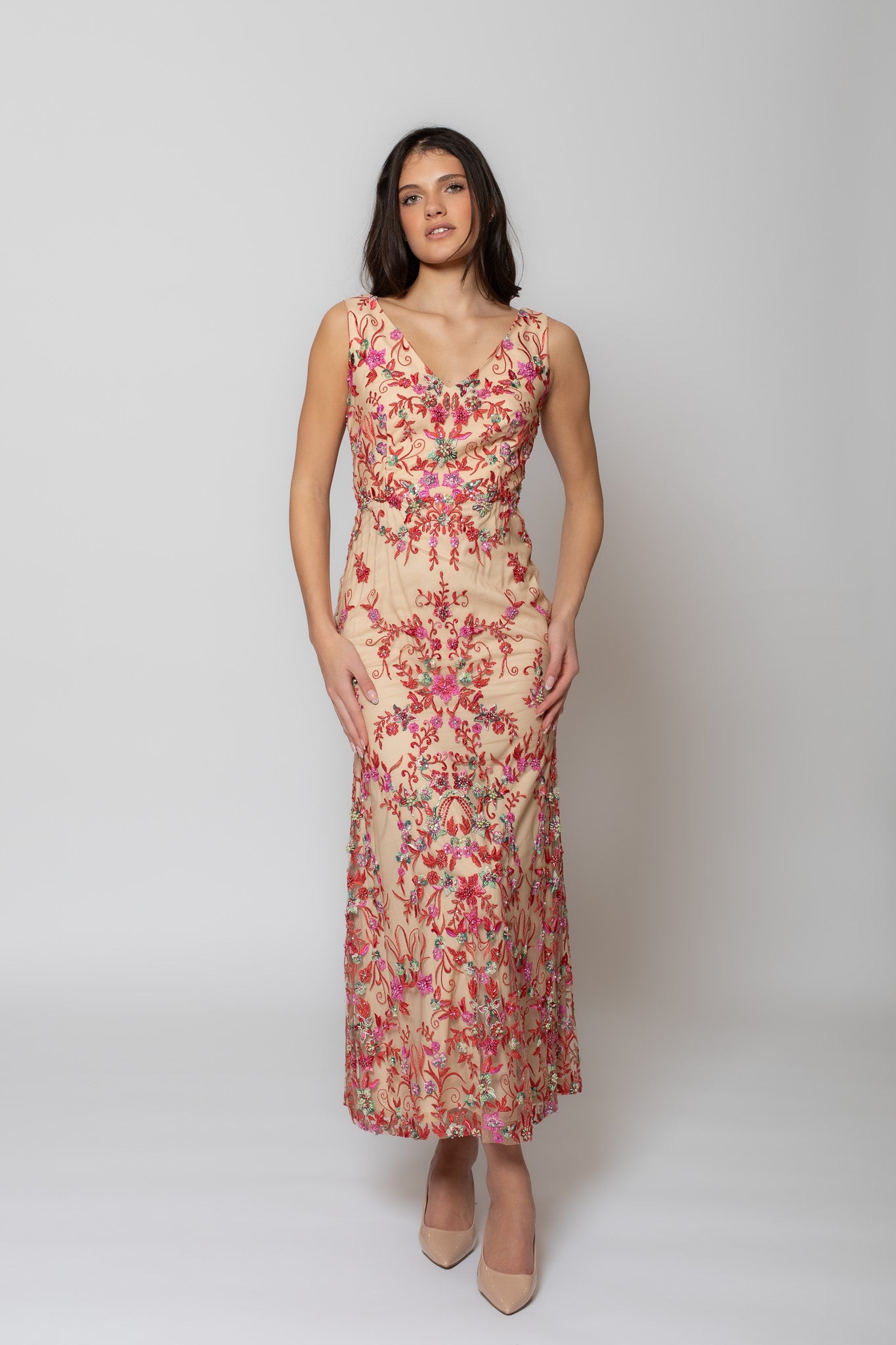 Celestia Regal: Pearl Embellished Gown