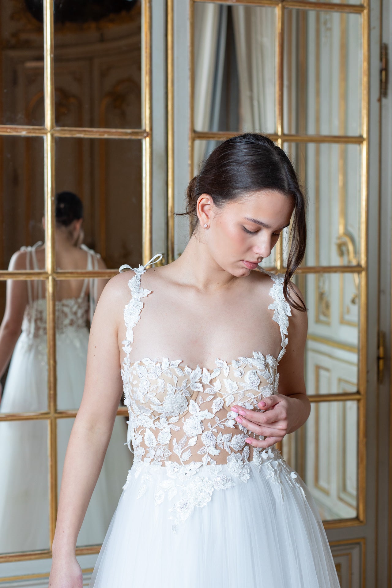 Coralie Gown: Lace Corset Gown