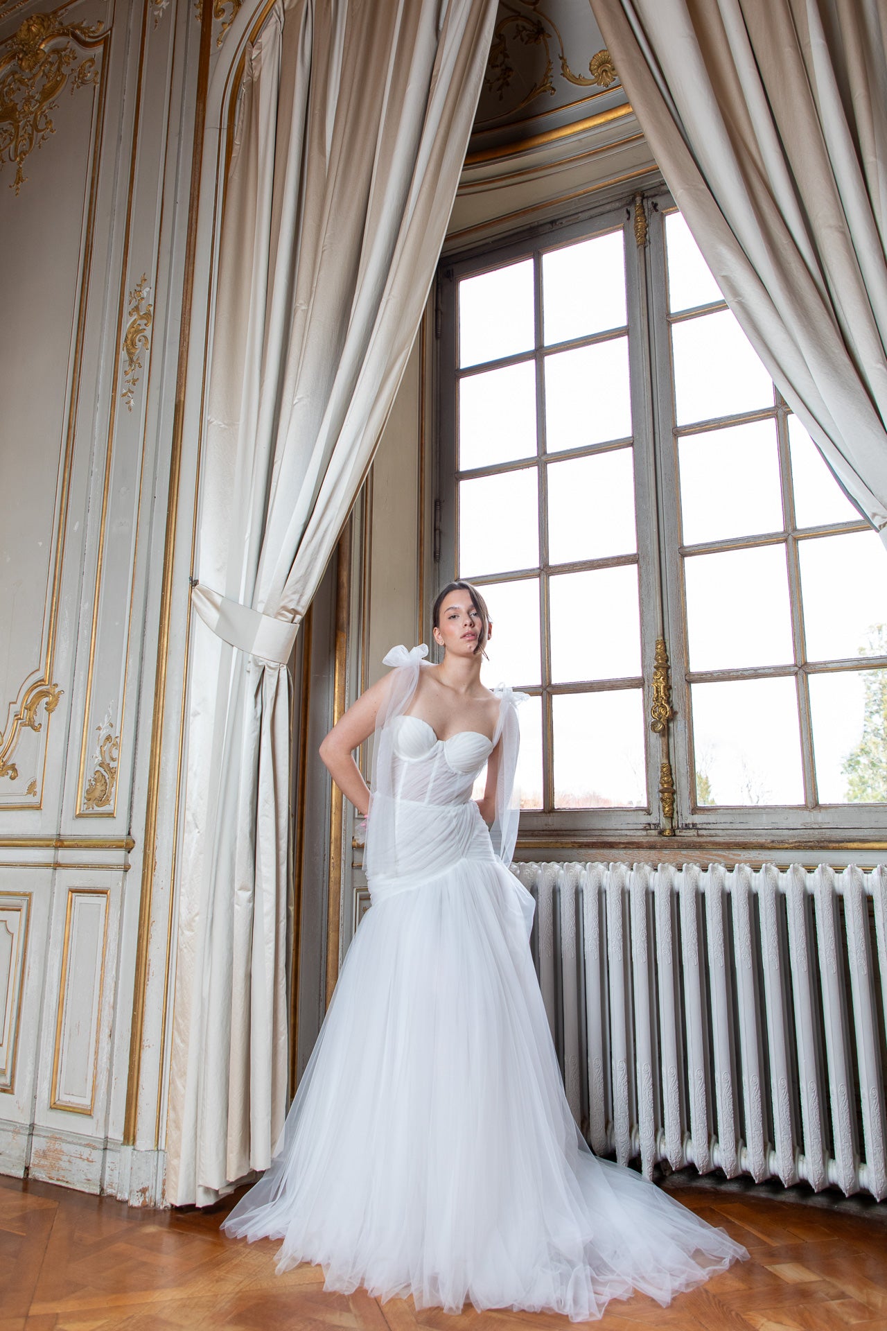 Crème Brûlée Blanche: Boho Style Tulle Dress