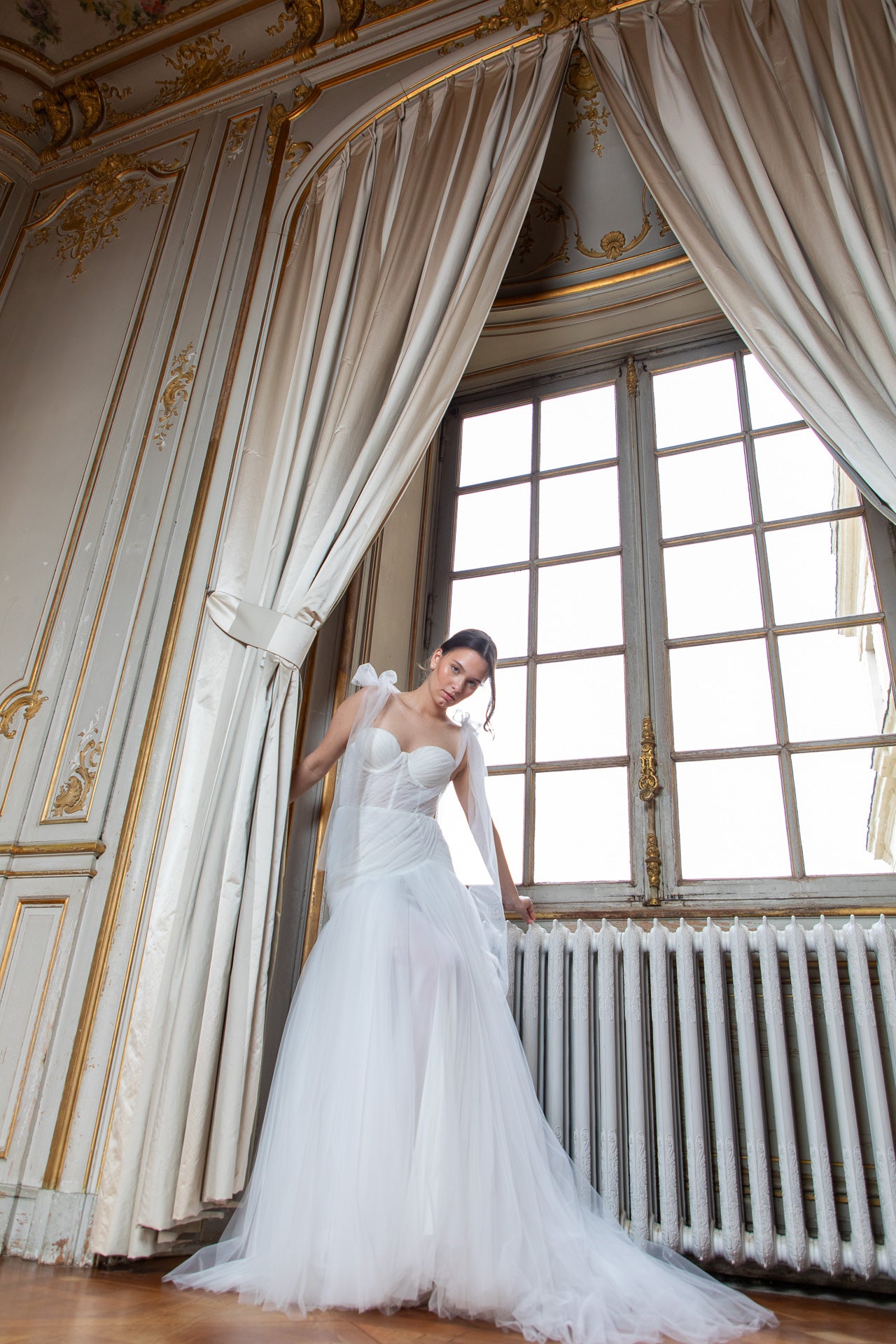 Crème Brûlée Blanche: Boho Style Tulle Dress