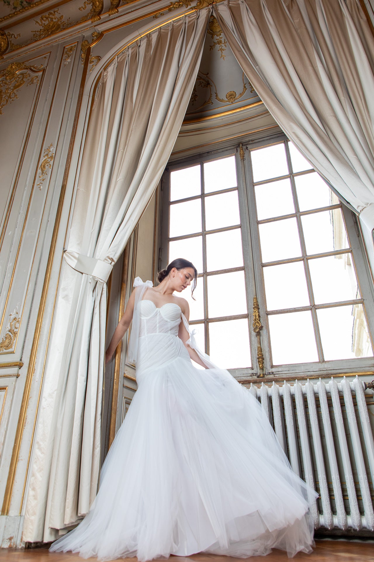 Crème Brûlée Blanche: Boho Style Tulle Dress