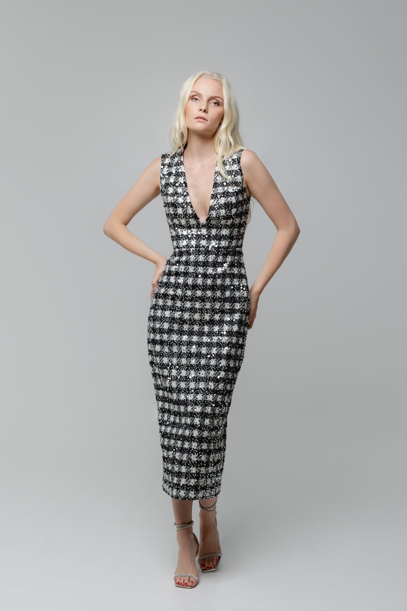 Chequered Duality Dress
