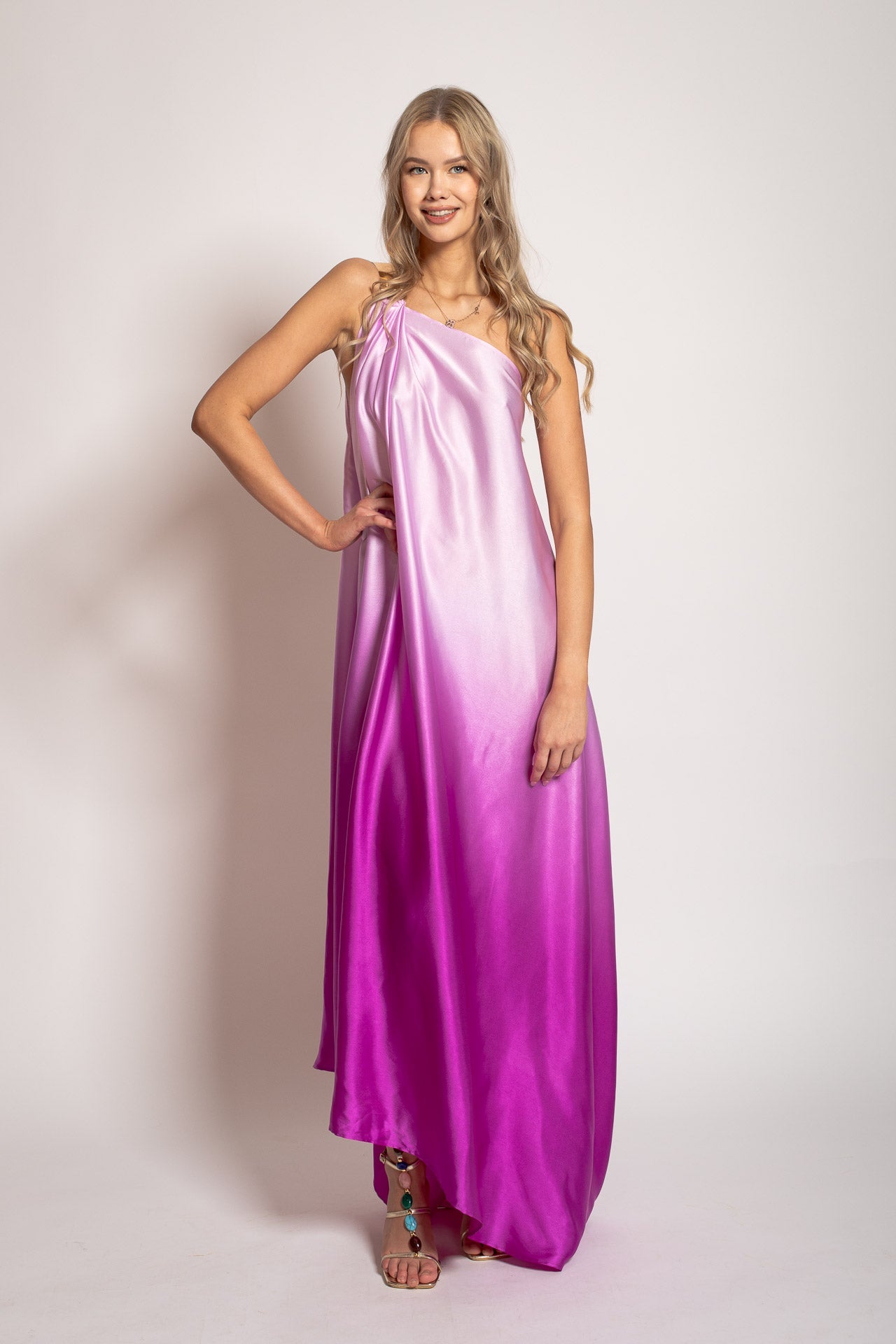 Royal Magenta Flow Dress