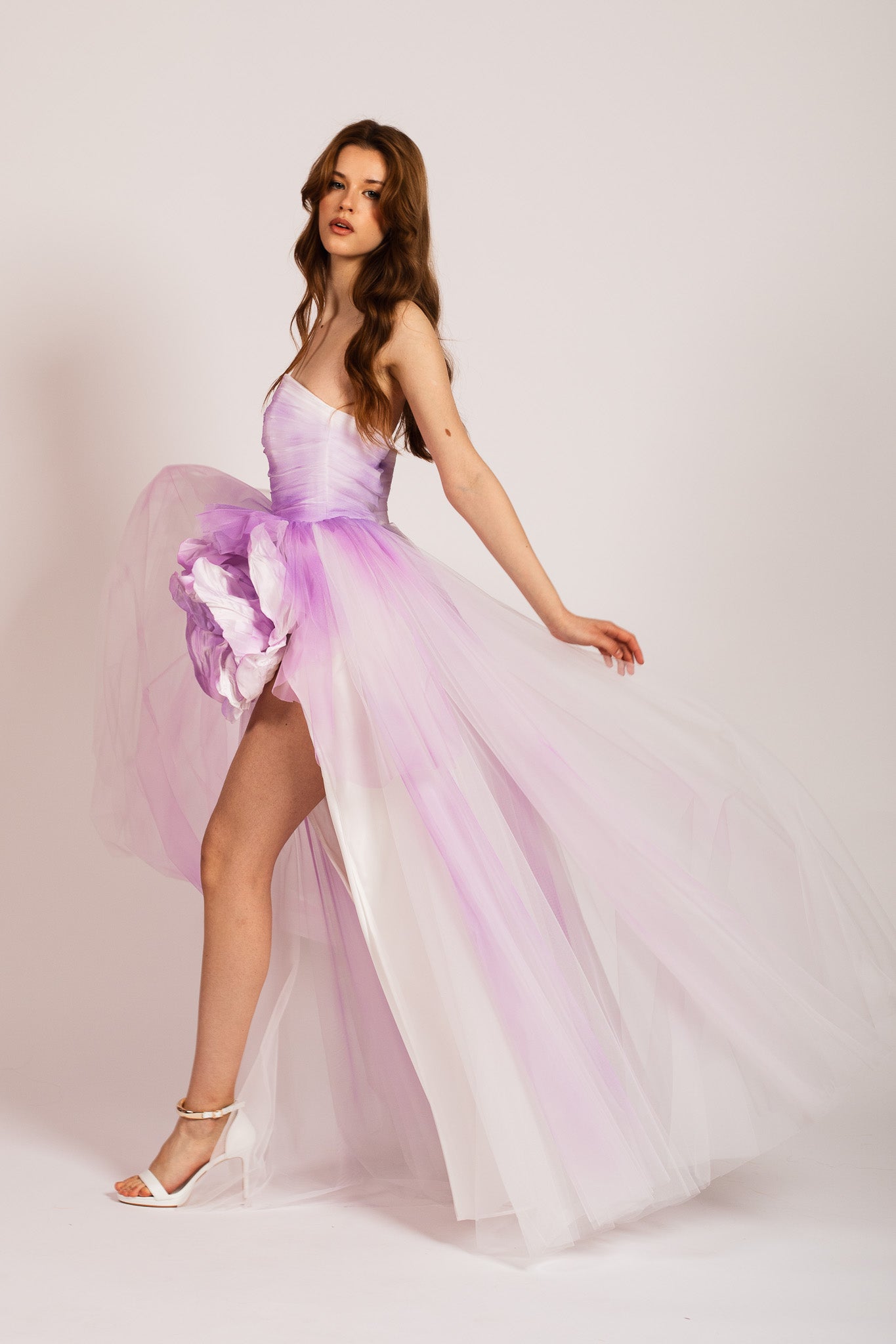 Purple Tropical Flower Dress