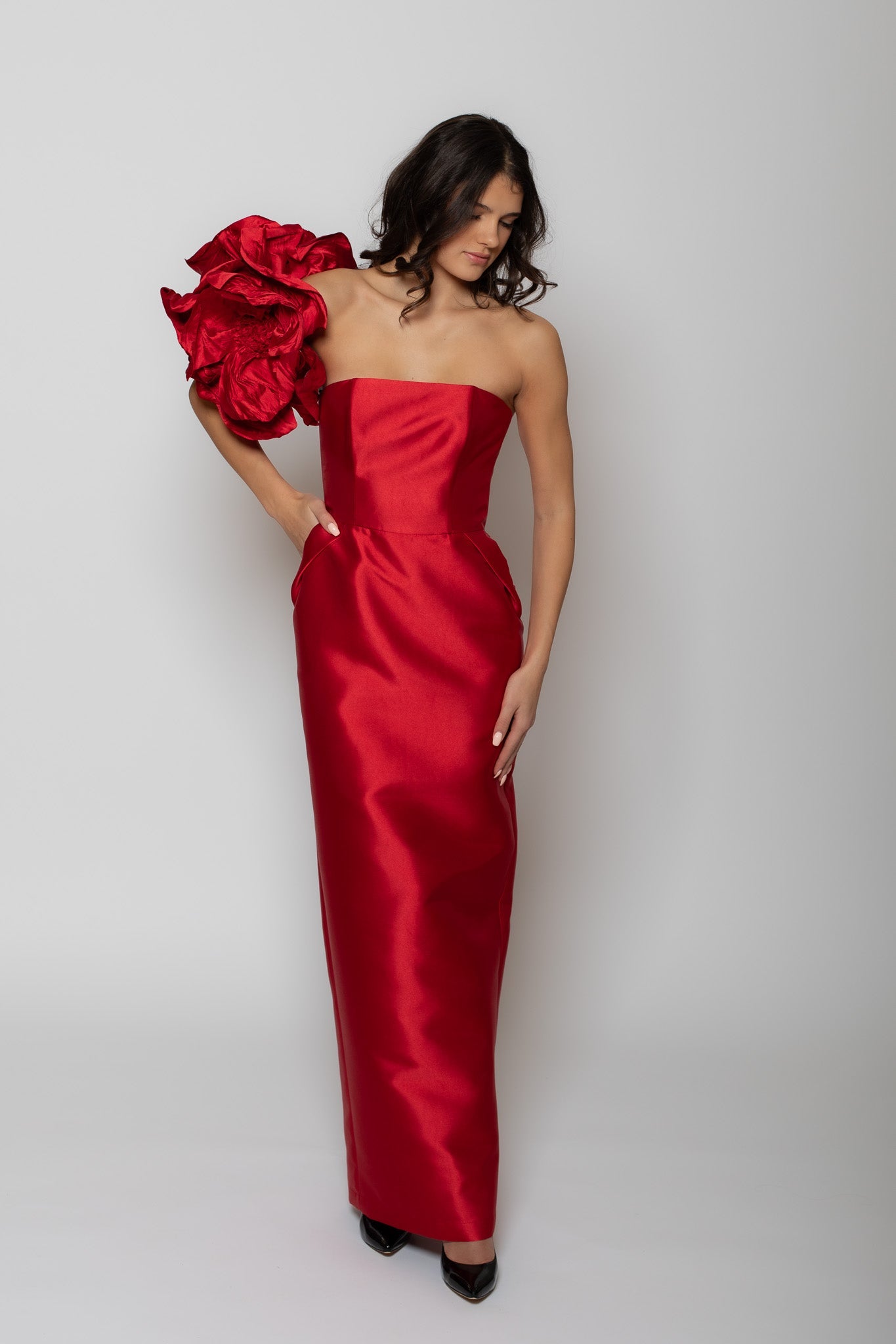 Red Walking Flower Celestia Dress