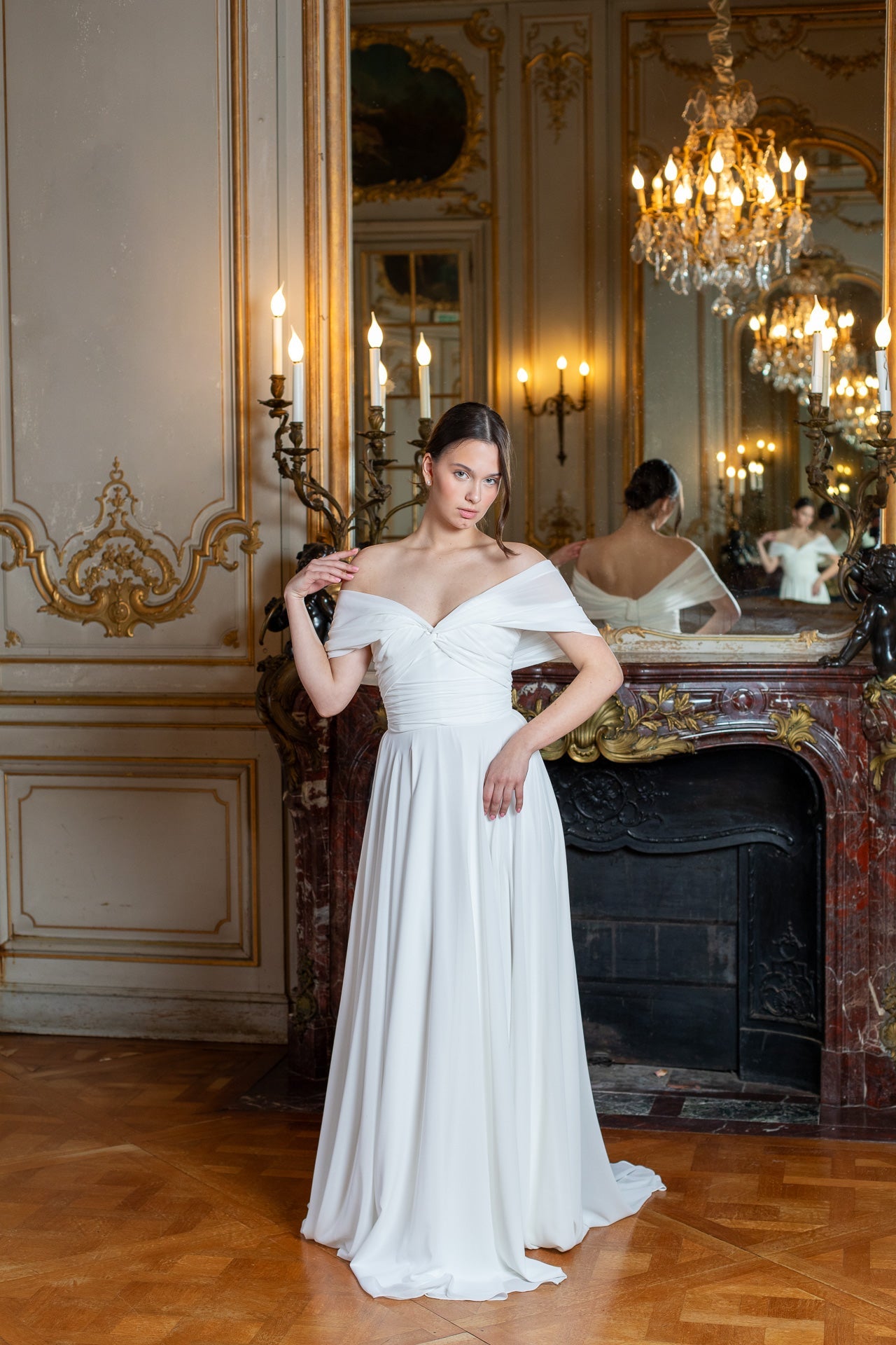 Rosemonde Blanc: Off-Shoulder Dress